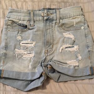 Aero Distressed Denim Shorts
